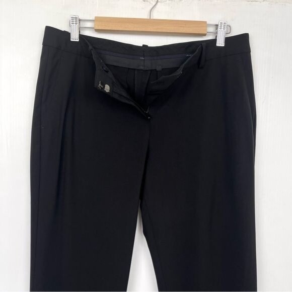 Theory Black Wool Blend Dress Trouser Classic Pants Size 10 - Picture 4 of 8